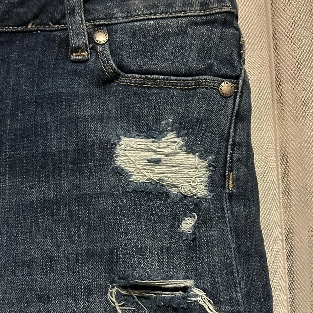 Denim Blue Distressed short Shorts